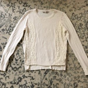 Loft cream lace sweater